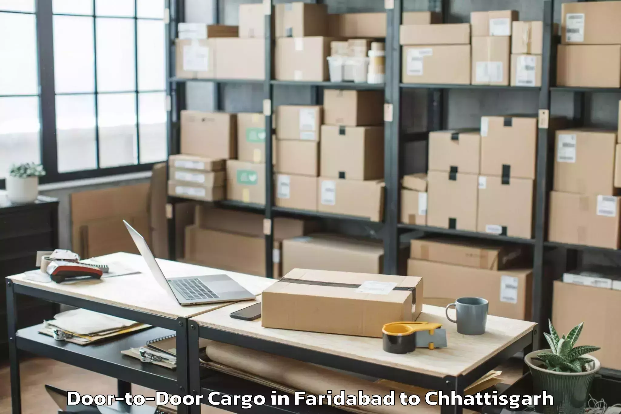 Get Faridabad to Iit Bhilai Door To Door Cargo